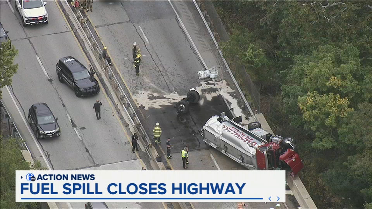 Afternoon commute to be disrupted by overturned tanker truck on Route 1 Bypass in Delaware County