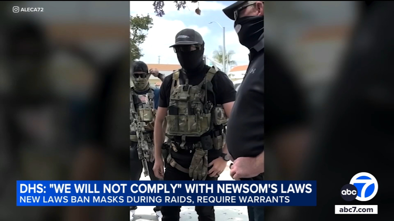 DHS won't comply with CA's ban on masked law enforcement