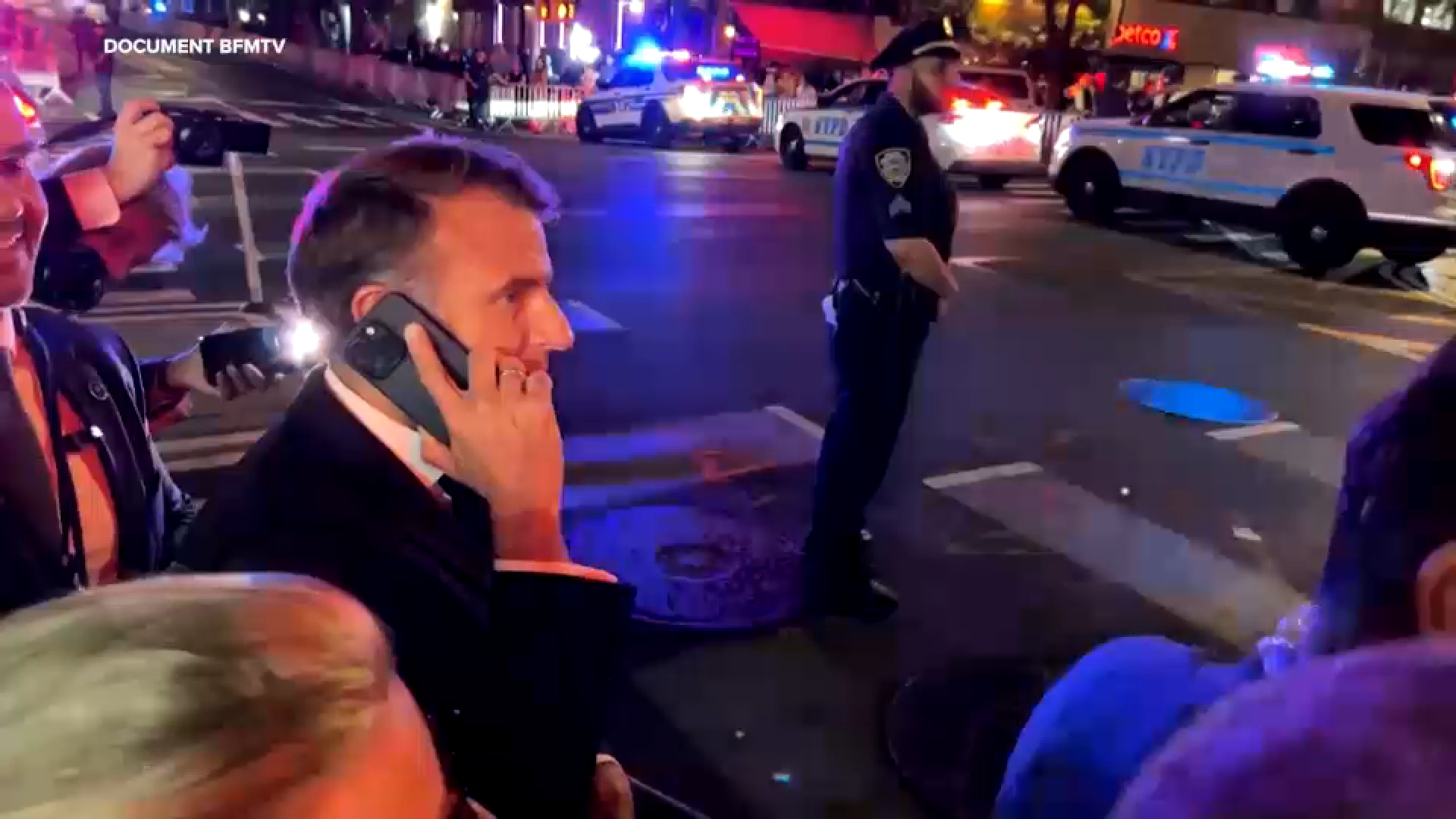 Stopped on the street by NYC police, France's Macron calls Trump