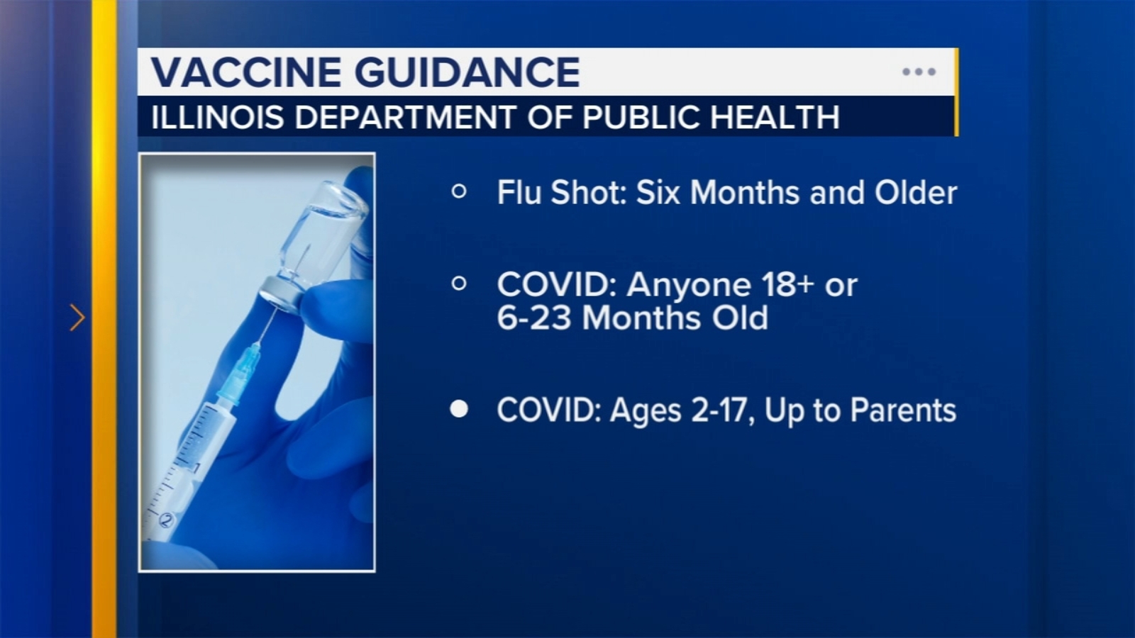 Illinois Department of Public Health issues guidelines for COVID-19, flu vaccines