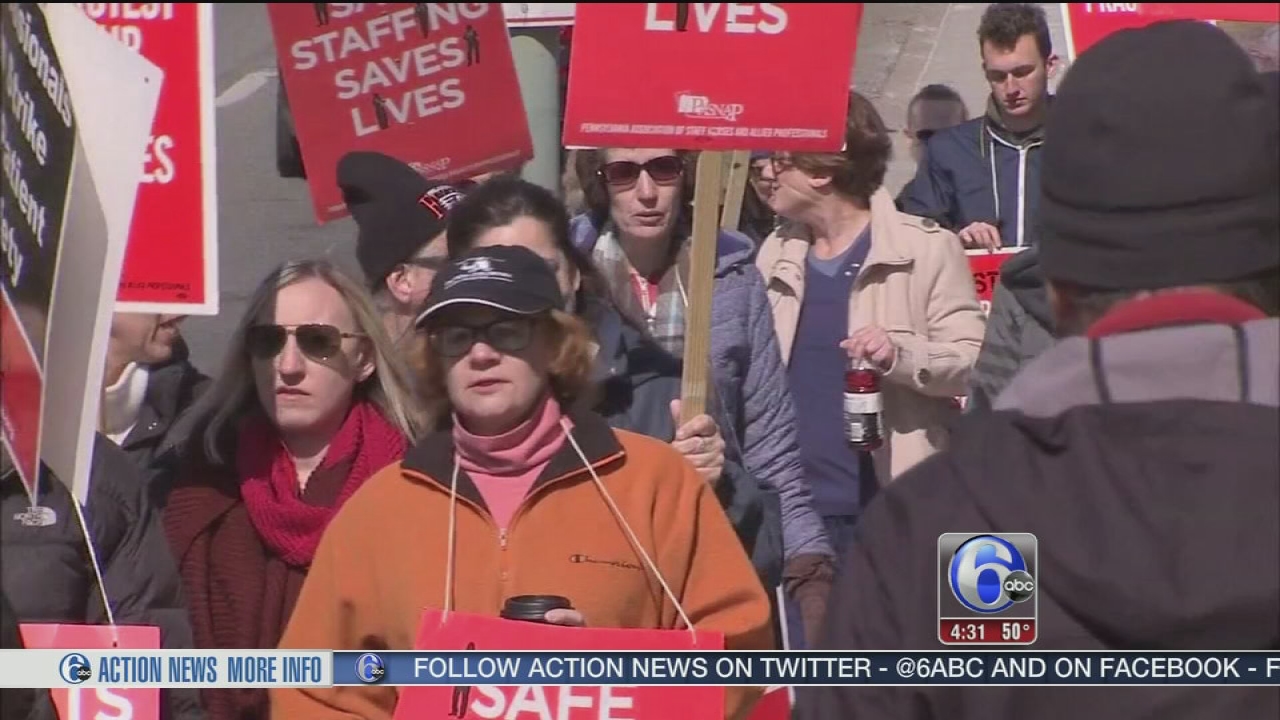 VIDEO: Day 2 of Delco Memorial Hospital nurses strike
