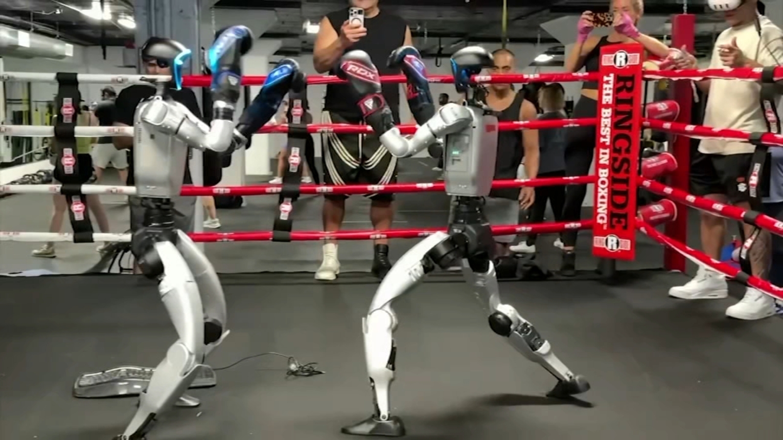 Futuristic Fight Club: VR-controlled boxing humanoid robots battle in San Francisco