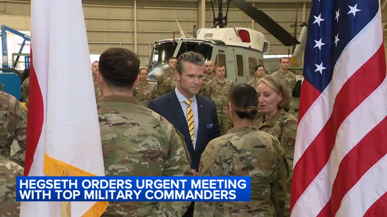 Hegseth to meet with large number of top brass