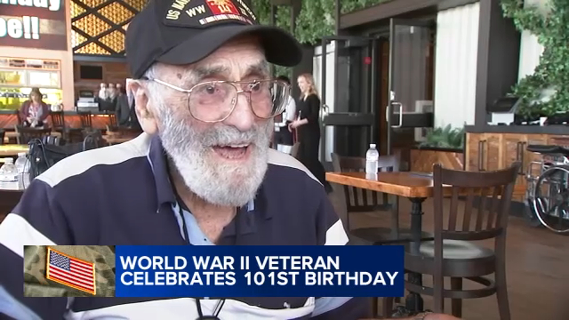 101-year-old WWII veteran receives surprise birthday party
