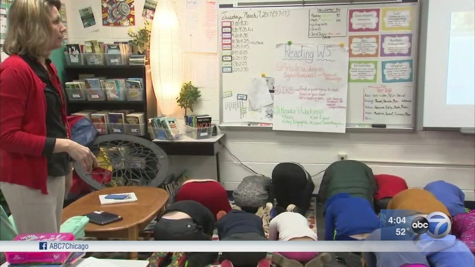 Students participate in tornado drill for Severe Weather Preparedness