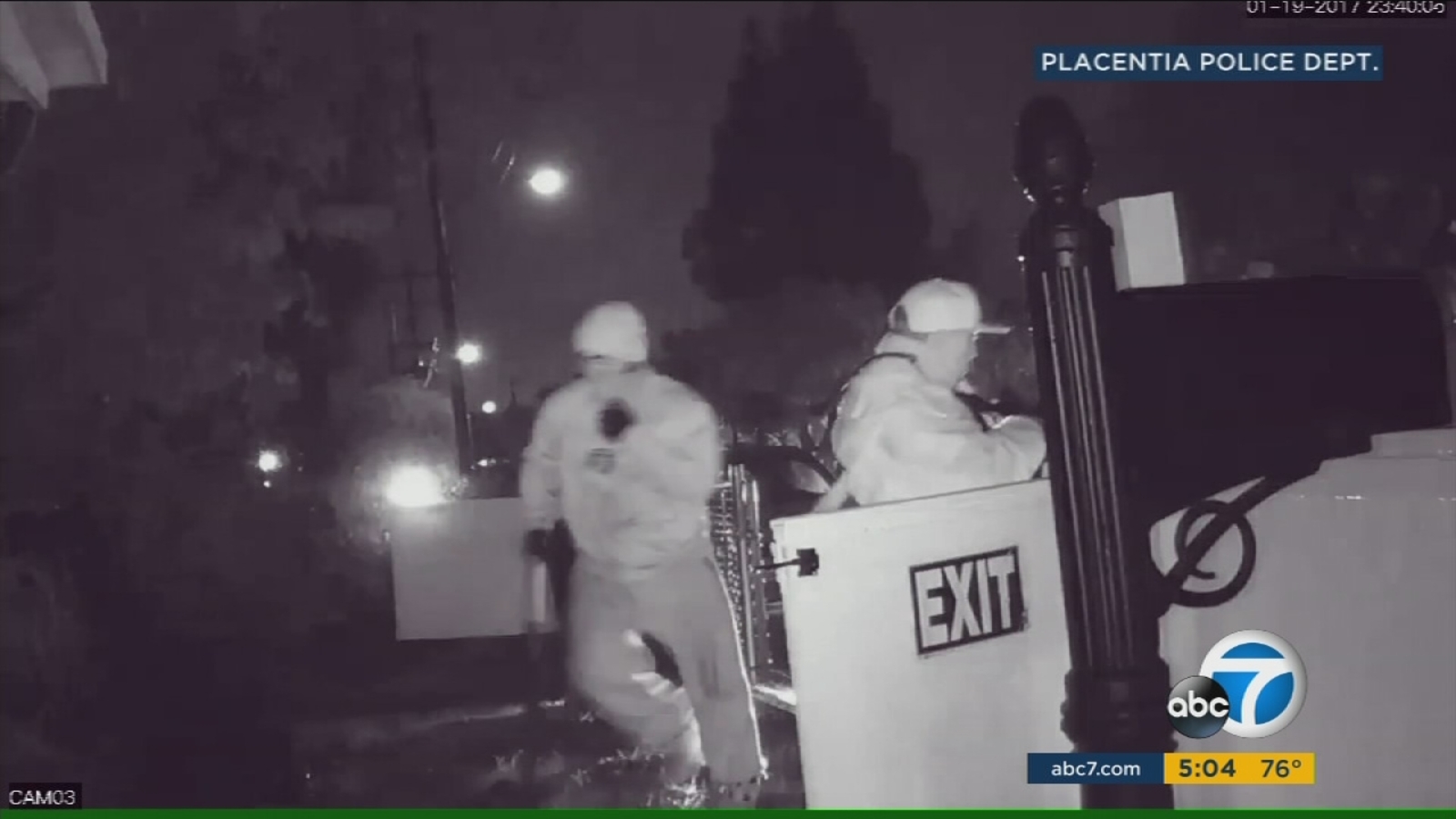 Placentia police searching for murder suspects caught on camera ABC7