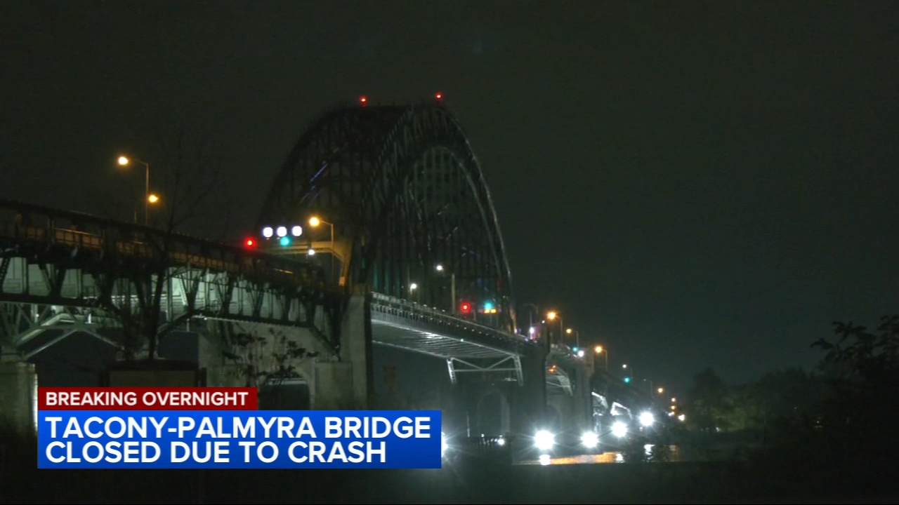 Tacony-Palmyra Bridge closed due to crash