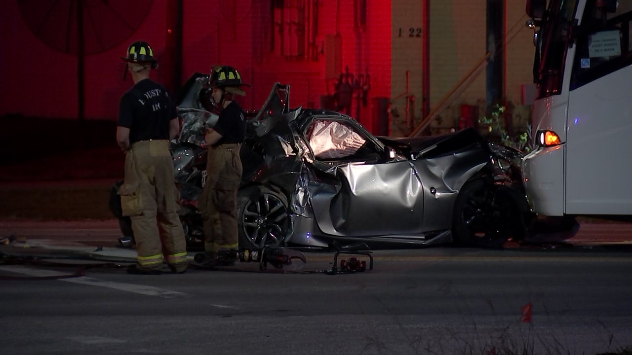 One dead in crash involving rodeo charter bus 