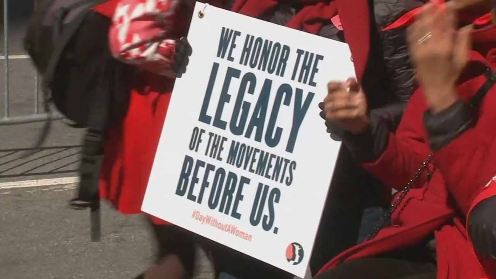 Demonstrations Held In Manhattan To Mark A Day Without A Woman ABC7 