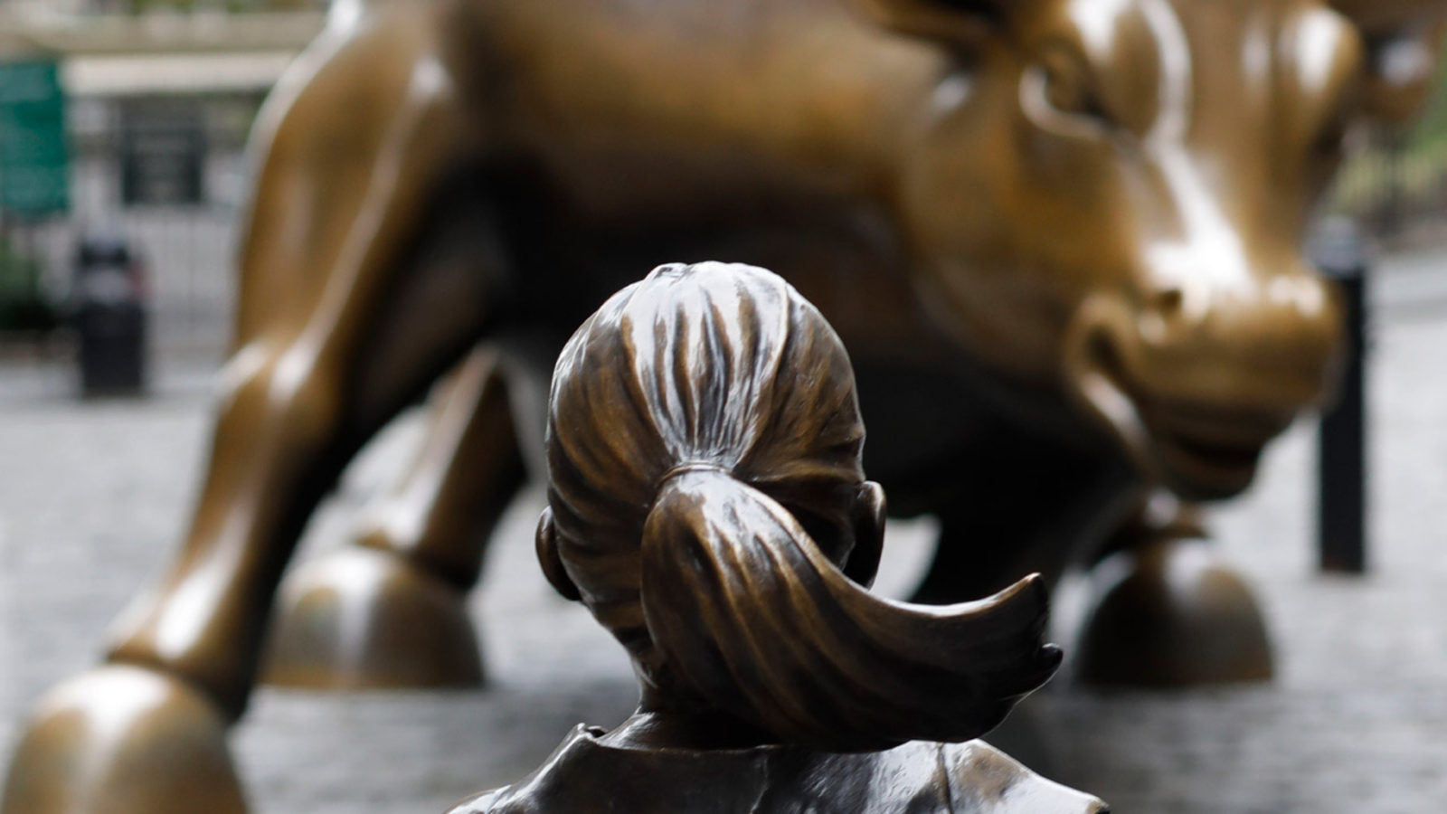 For International Women's Day, bronze statue of girl placed directly in front of Wall Street