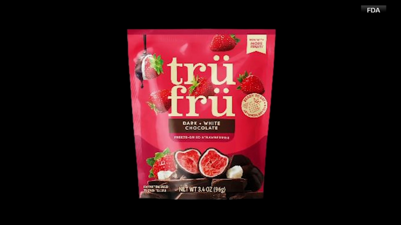 Some Tru Fru freeze-dried strawberry snacks are recalled because they might contain metal.