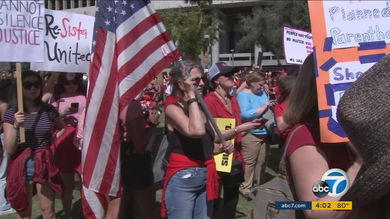 International Women's Day: Hundreds hold rally in DTLA 