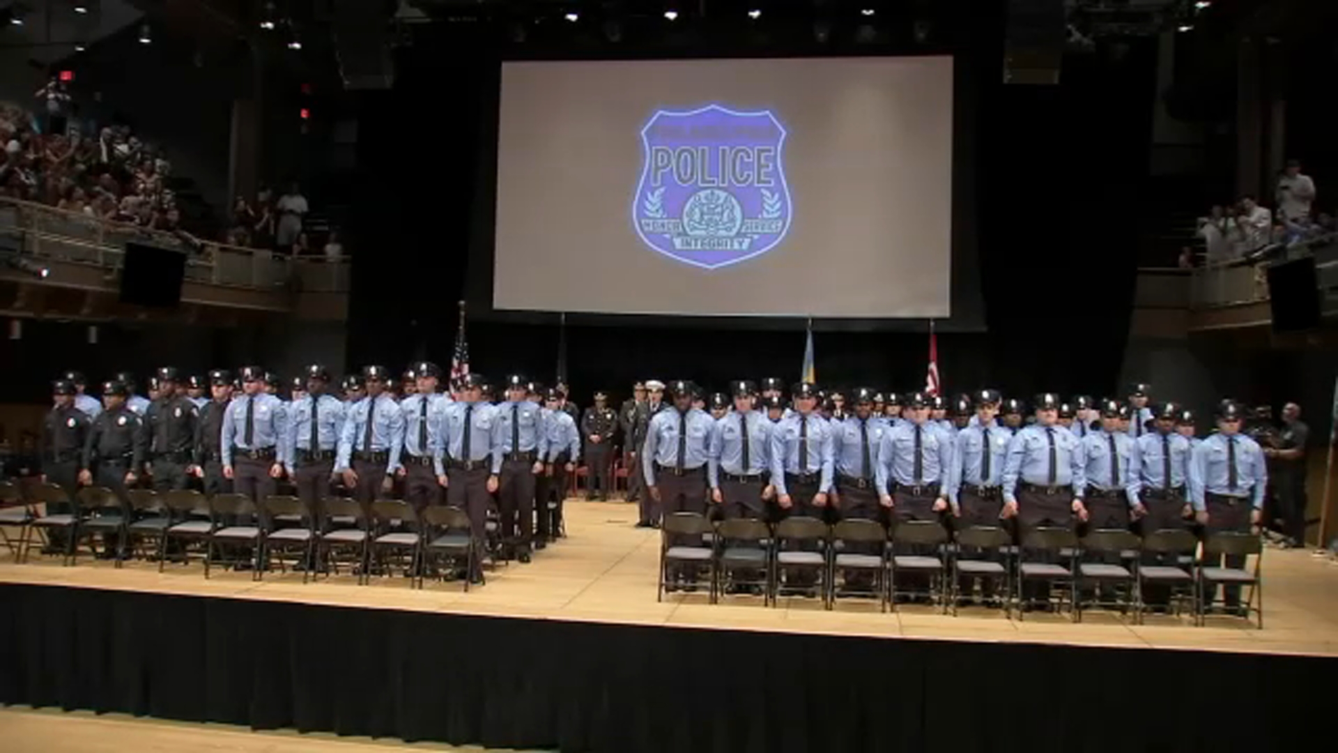 Philadelphia police officers have been wearing baby blue-color uniforms since the 1970s.