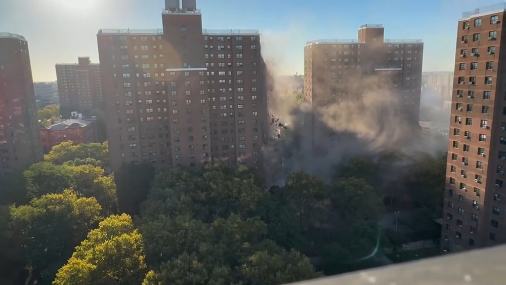 Video shows explosion collapse part of Bronx building