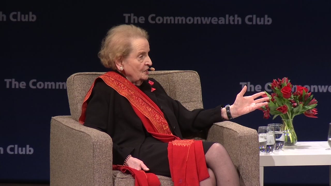 Madeline Albright speaks on International Women's Day in San Francisco