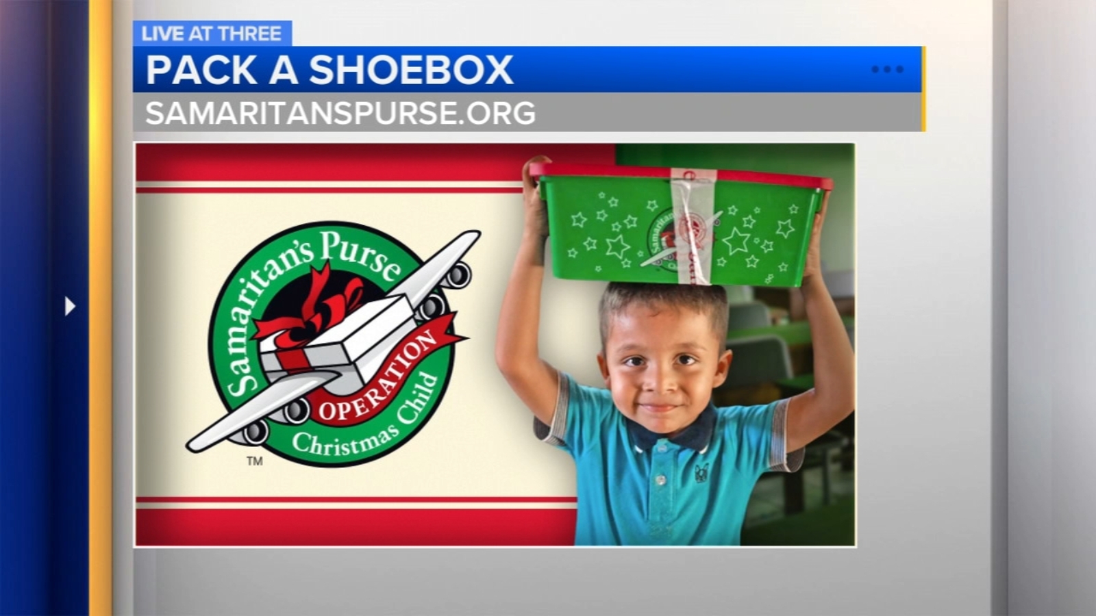 Samaritan's Purse seeks volunteers to send gifts to children in need this holiday season