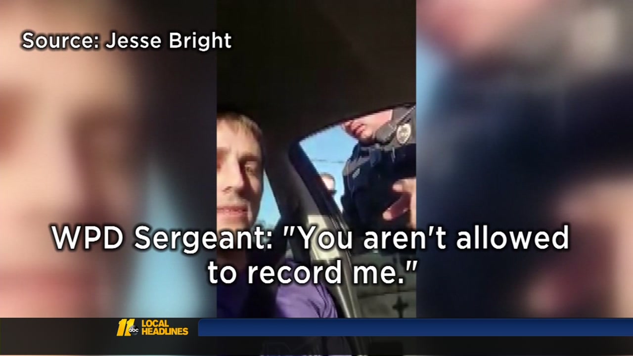 Officer tells man he can't record him