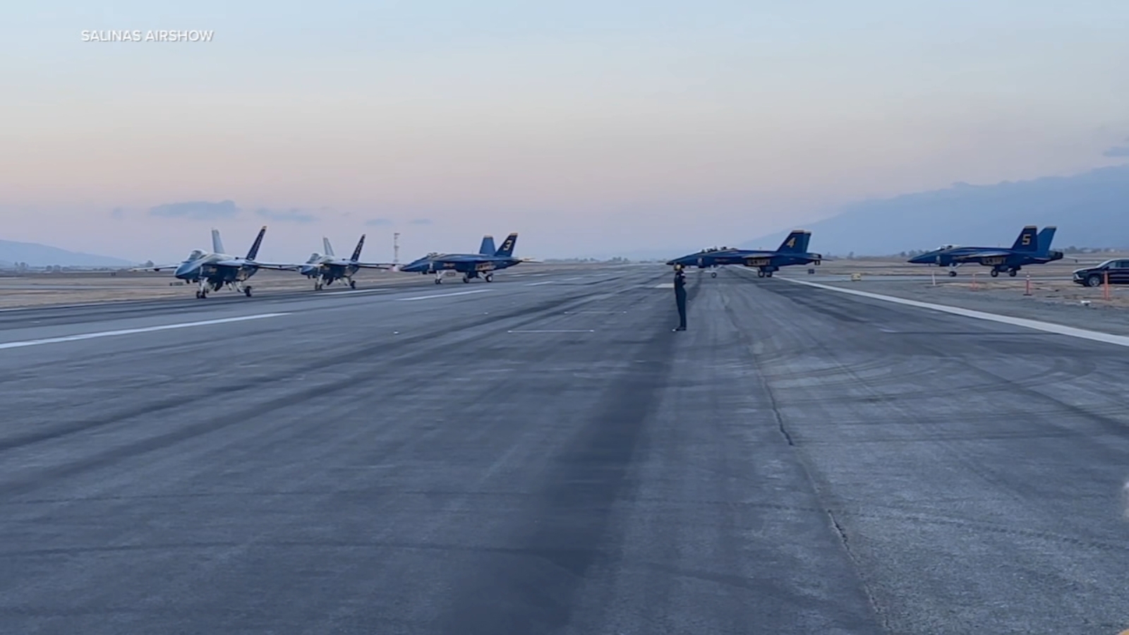 VIDEO: Blue Angels leave CA airbase as government shutdown impacts airshows