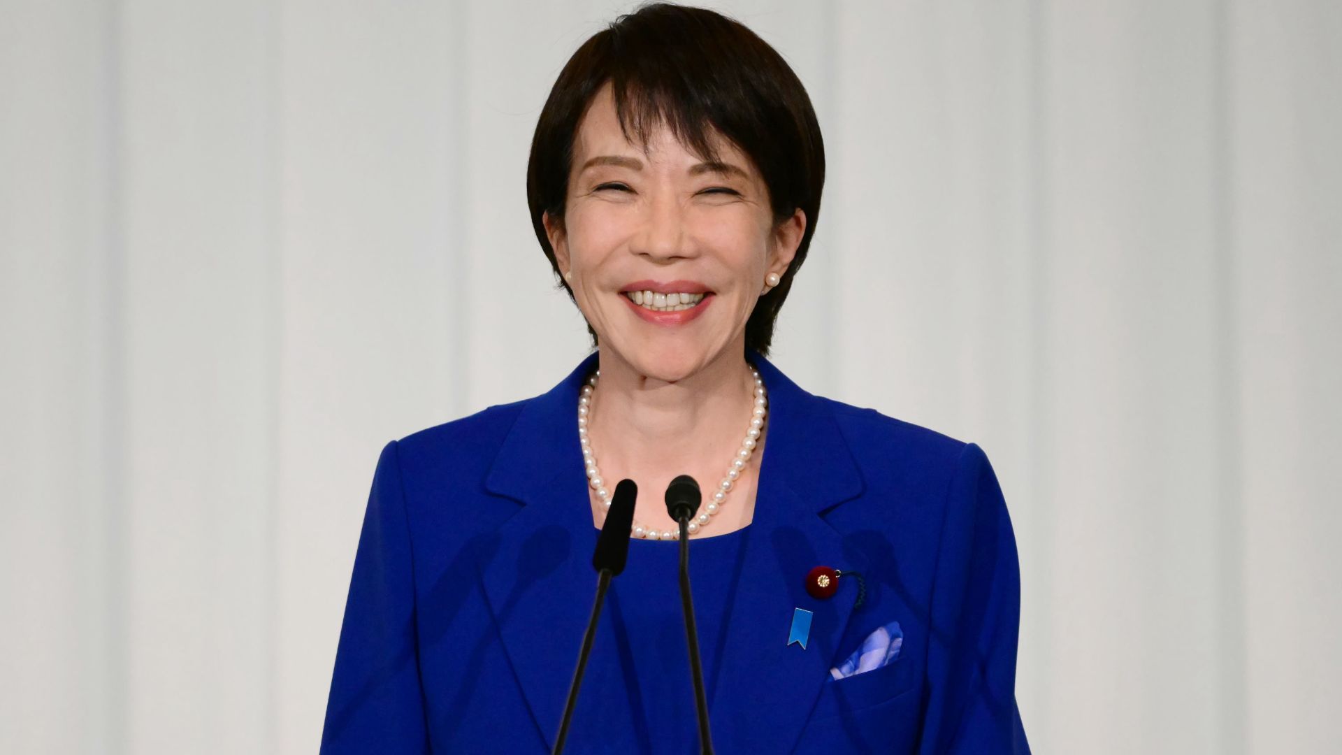 Sanae Takaichi, the newly-elected leader of Japan's ruling party, the Liberal Democratic Party (LDP), attends a press conference after the LDP presidential election in Tokyo.
