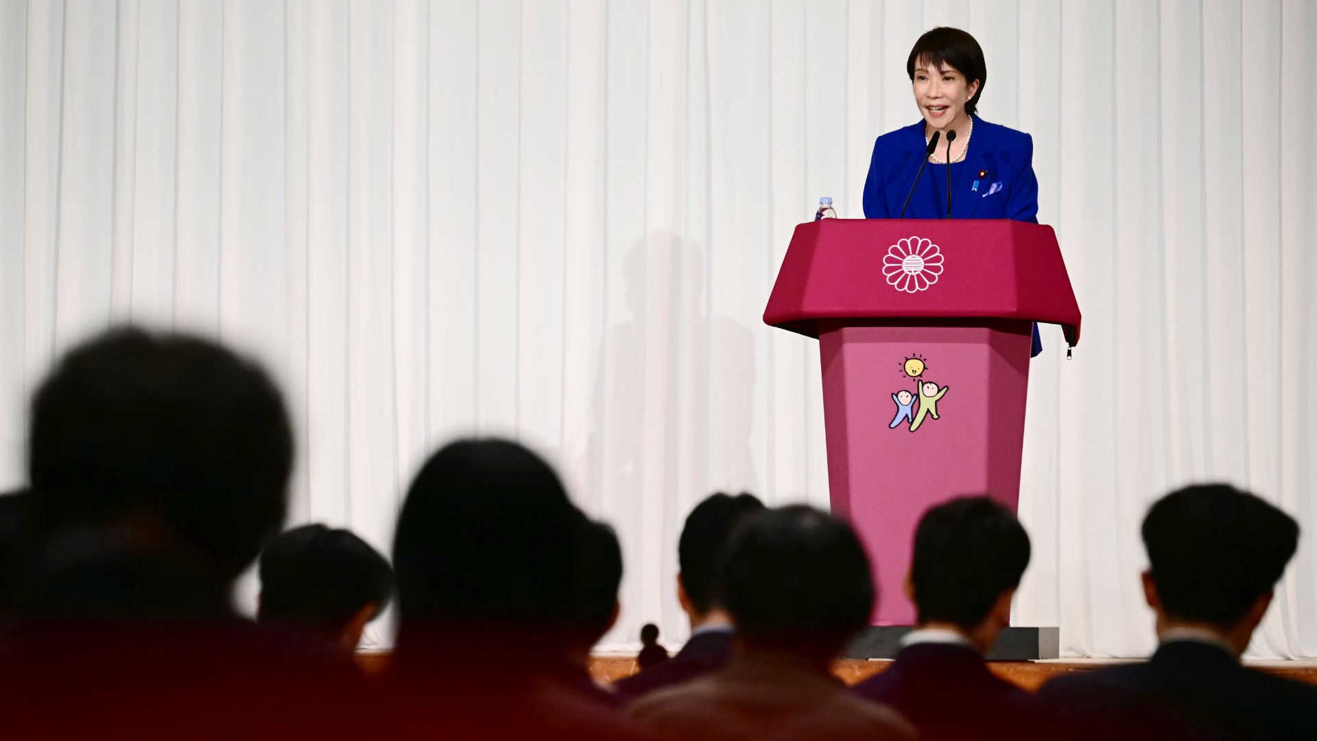 Sanae Takaichi, the newly-elected leader of Japan's ruling party, the Liberal Democratic Party (LDP), attends a press conference after the LDP presidential election in Tokyo.