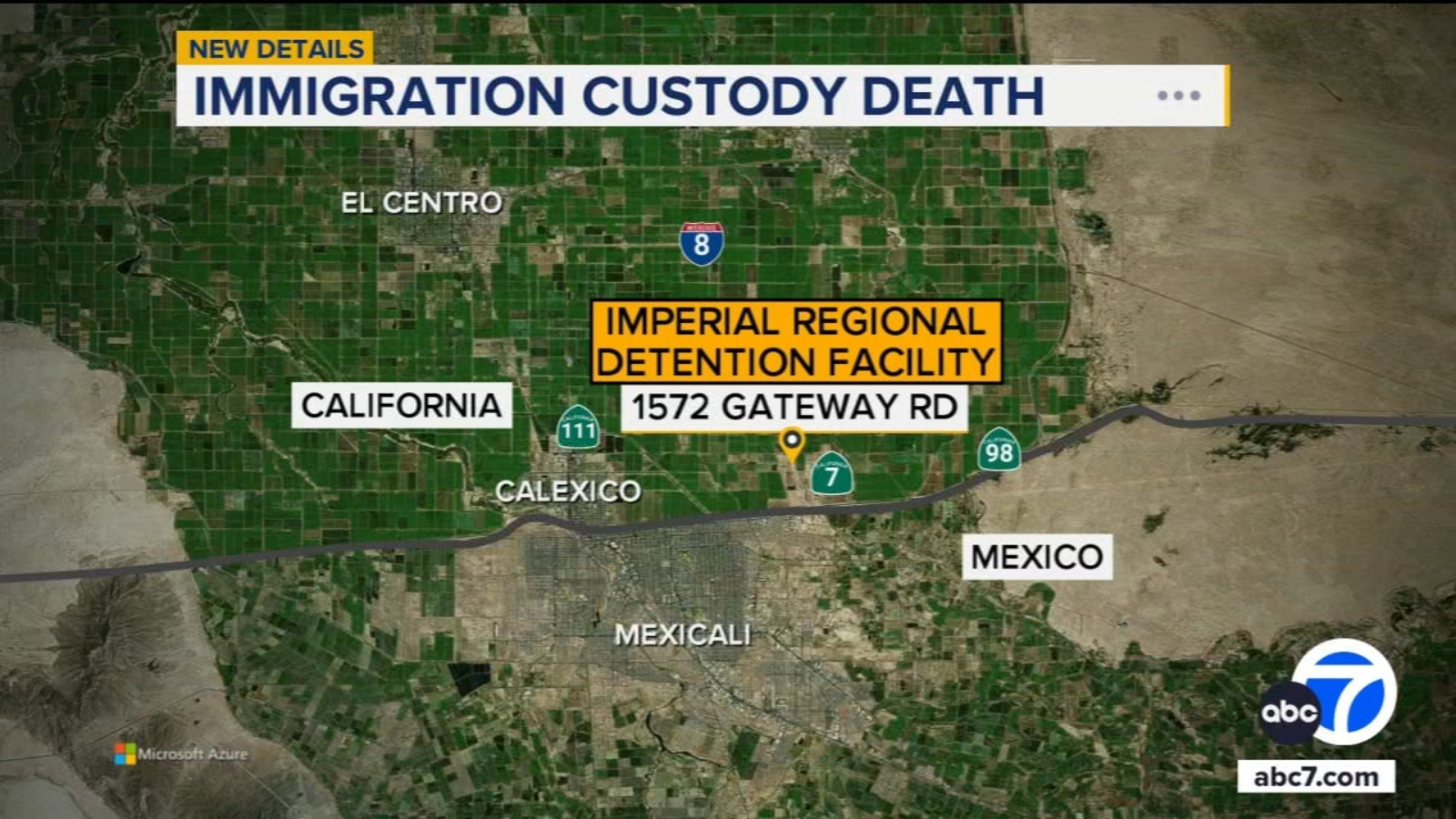 Chinese national dies while in immigration custody in Imperial County, ICE says