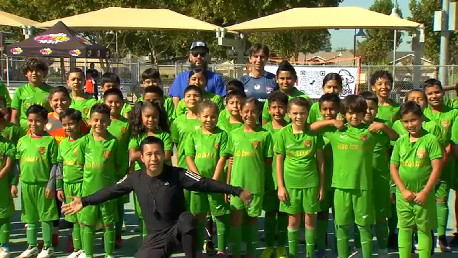 Young athletes meet professional soccer player Paulo Cesar Chavez at health fair in NW Fresno