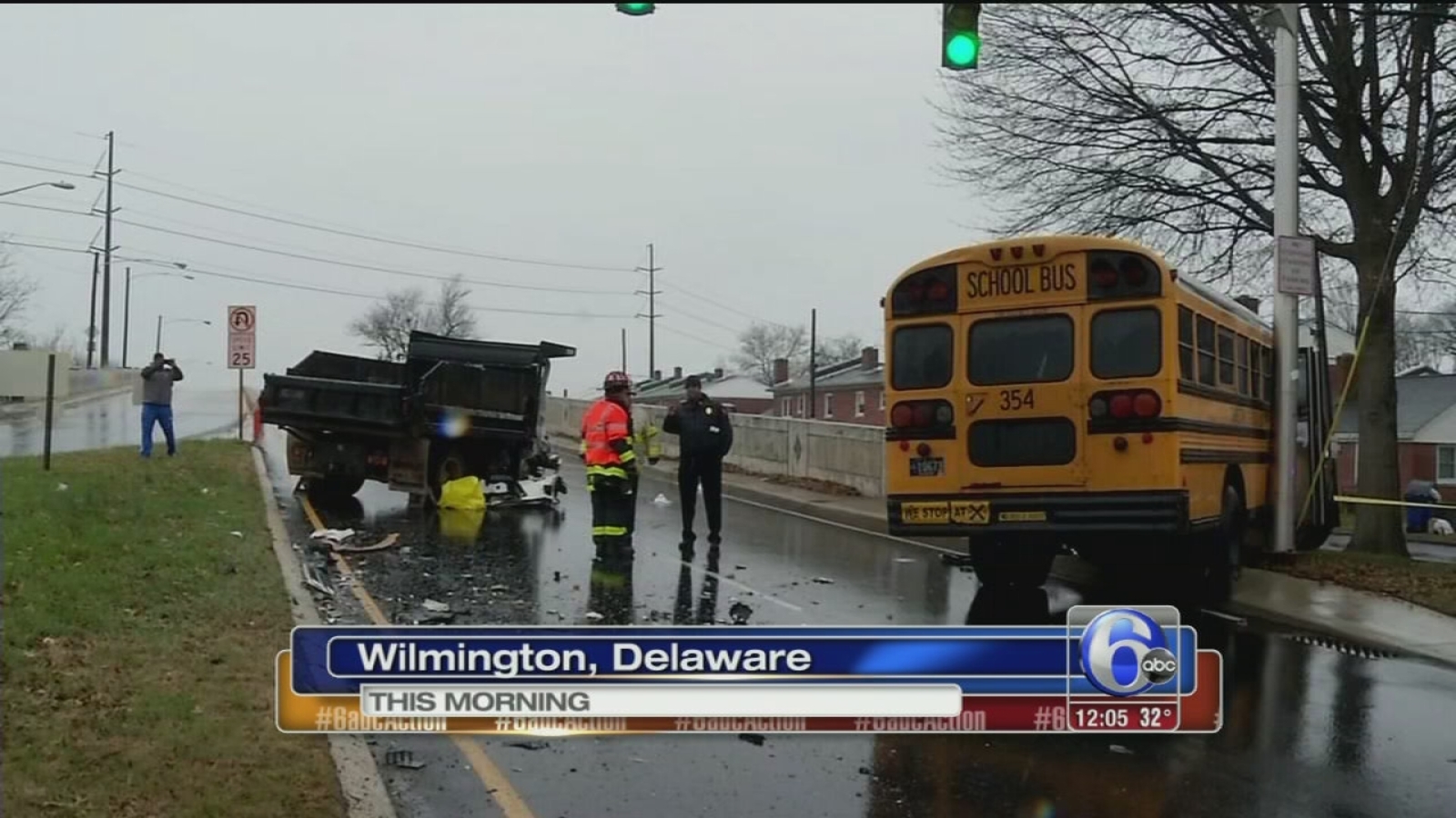 3 children, 2 adults hurt in school bus crash in Delaware - 6abc ...