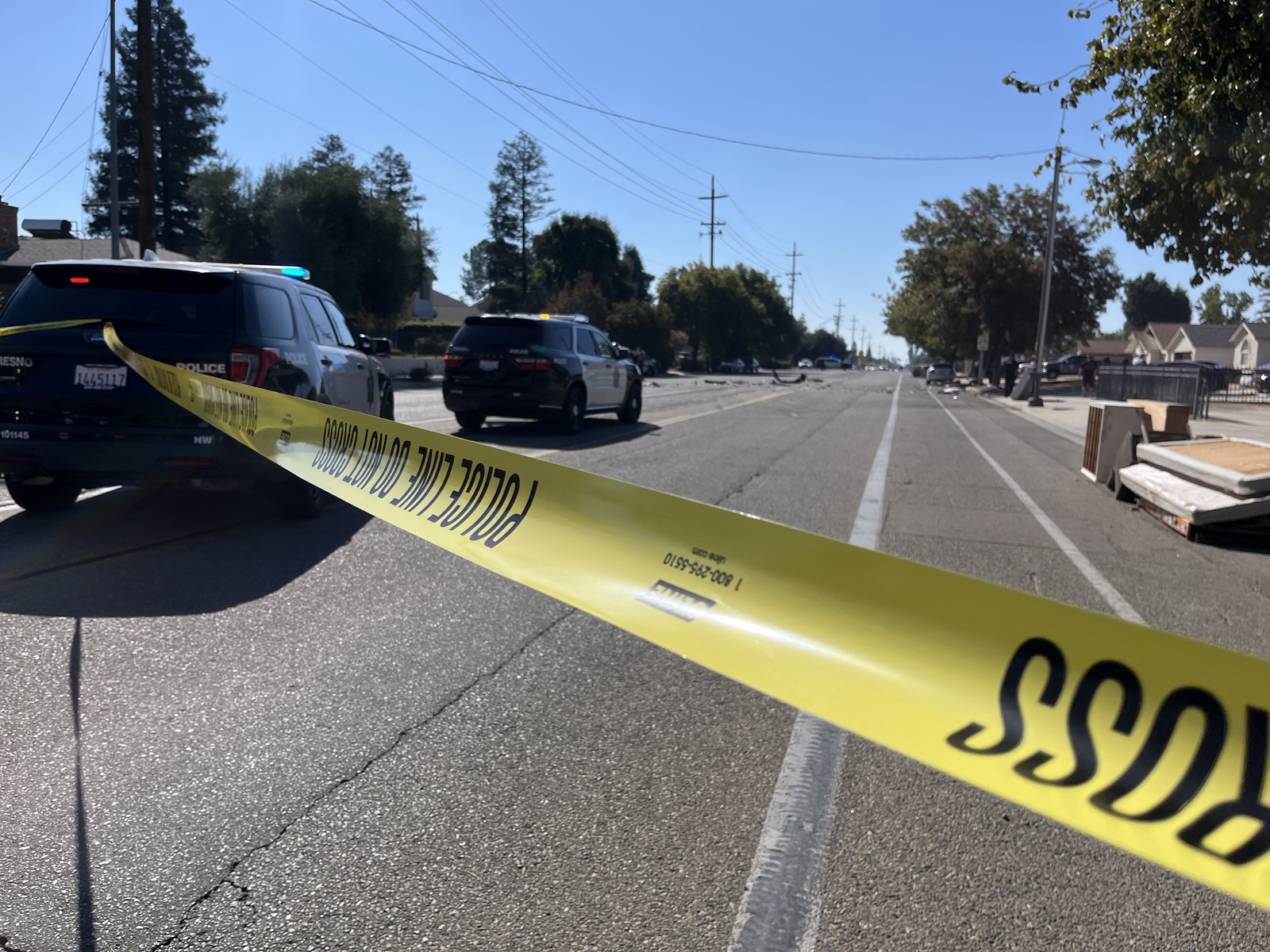 Fresno County Sheriff's Deputy and woman hospitalized following crash, Fresno police say