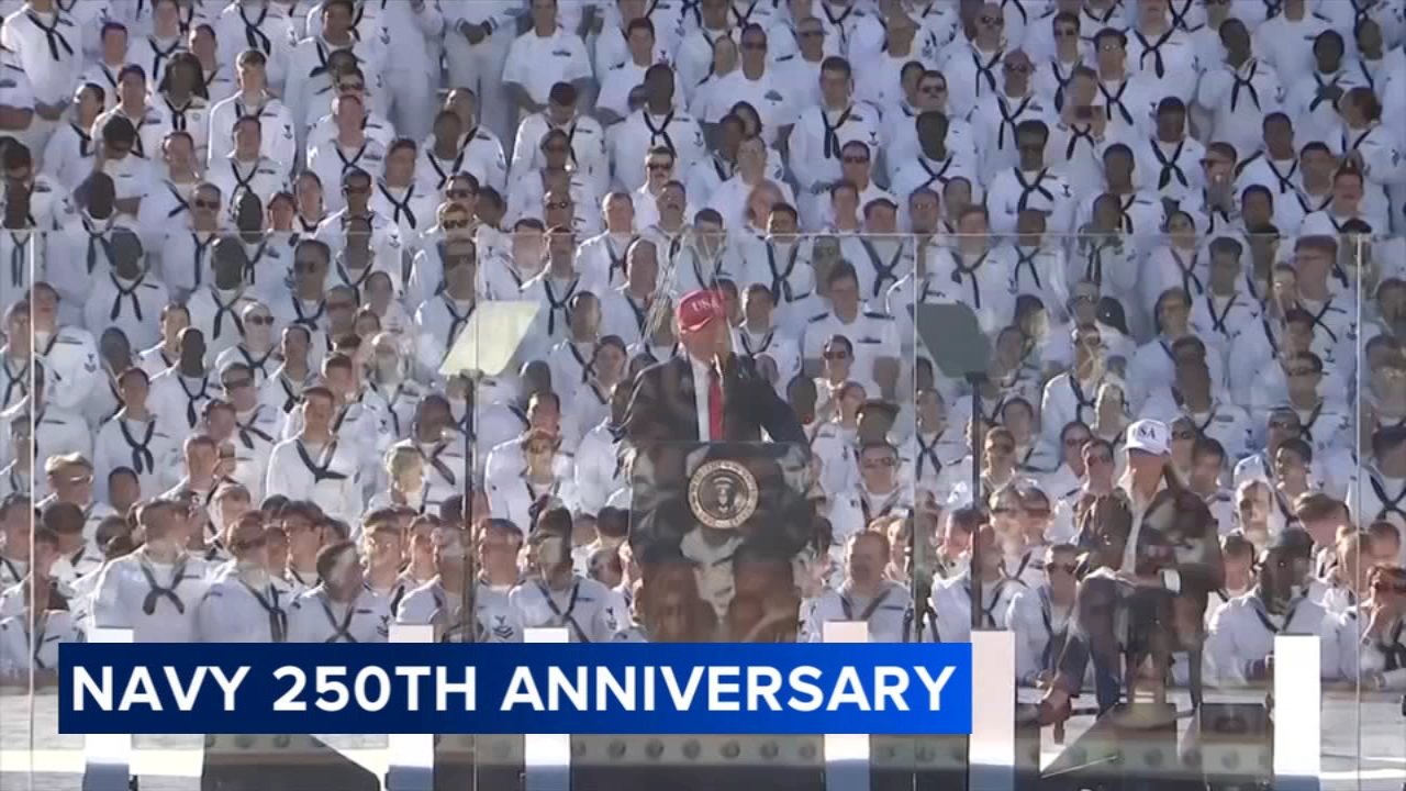 Trump celebrates the Navy's 250th anniversary in the midst of the shutdown