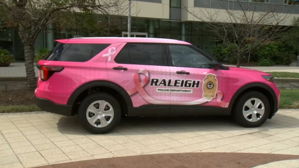 Raleigh PD debut pink patrol cruiser for Breast Cancer Awareness Month