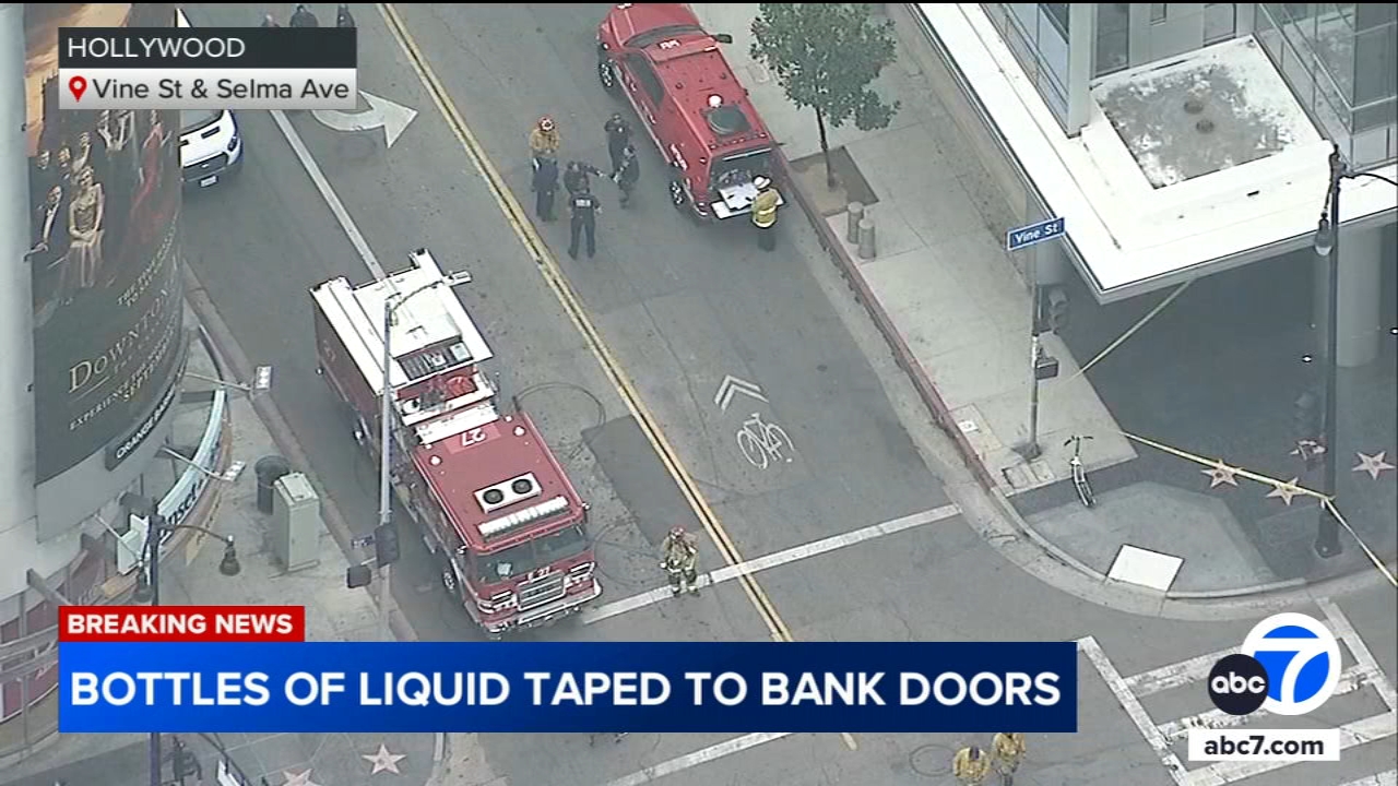 Bizarre hazmat situation at Hollywood bank prompts street closures