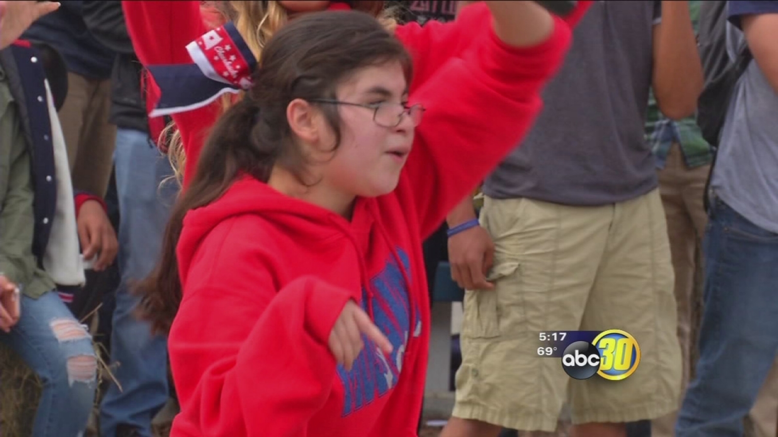 Tulare Western special needs student granted wish of dancing with cheer