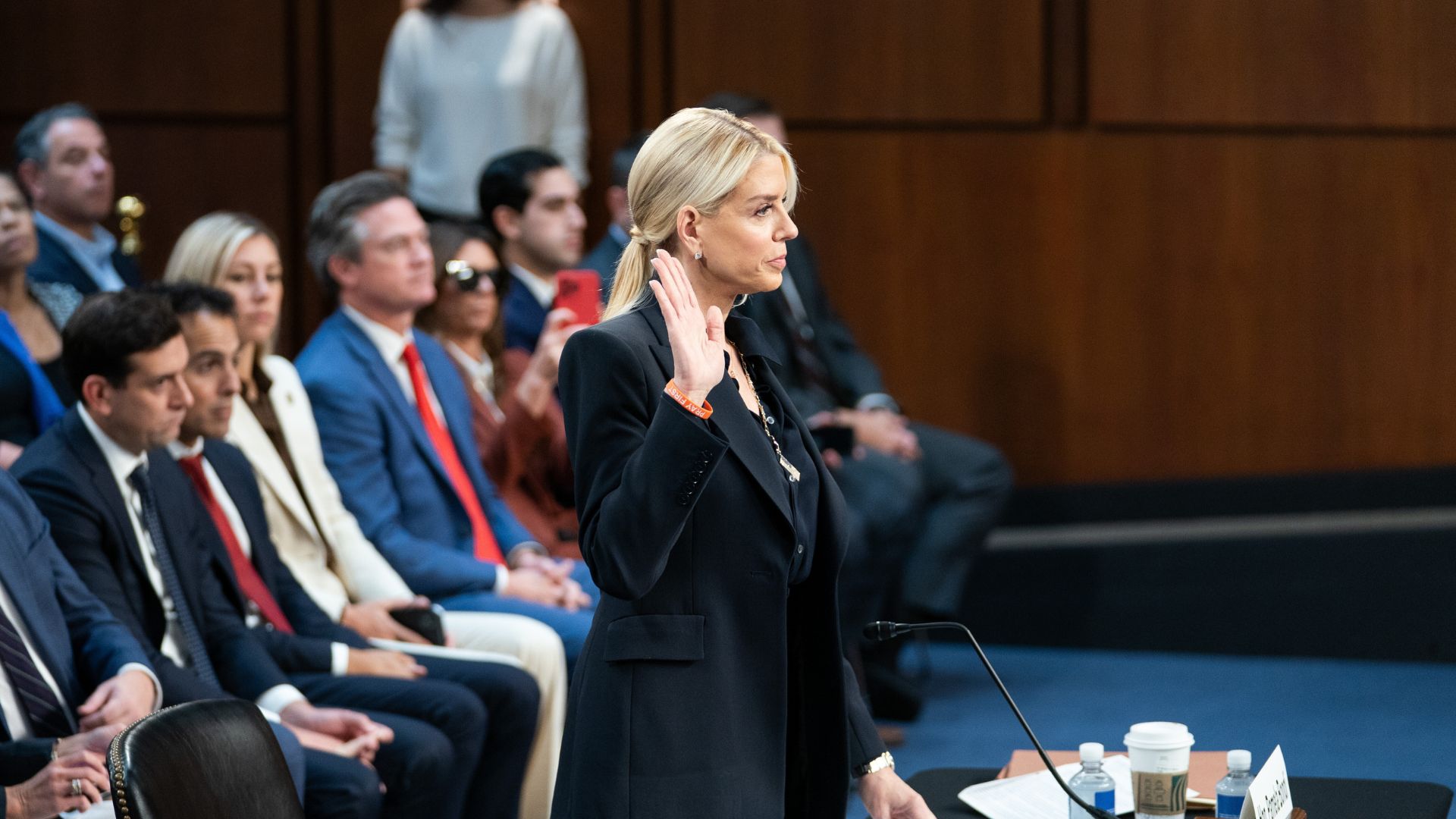 Attorney General Pam Bondi appears for an oversight hearing before the Senate Judiciary Committee, on Capitol Hill in Washington, Tuesday, Oct. 7, 2025.