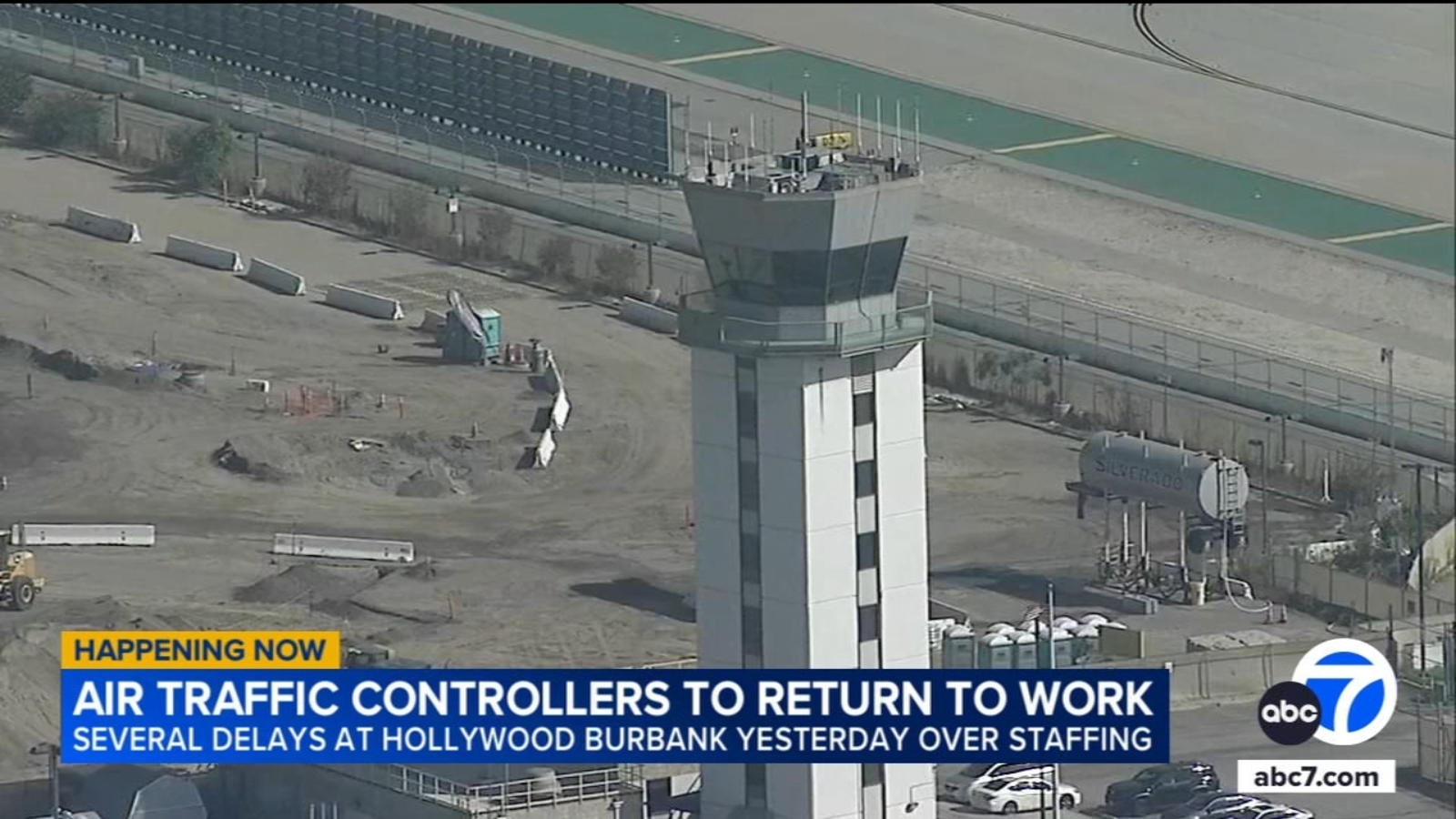 Air traffic controllers scheduled to return to work after delays at Hollywood Burbank Airport