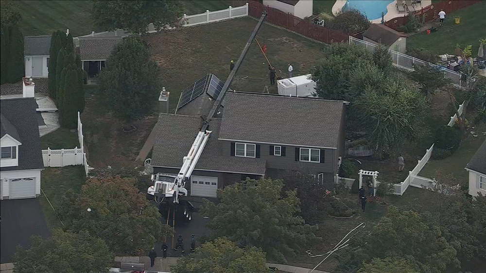 Chopper 6 video of crane accident in Hamilton Twp.