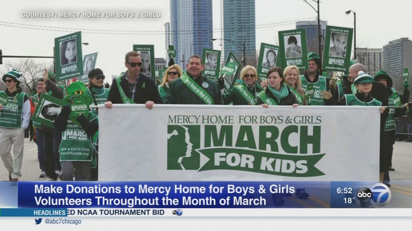 Volunteers for mercy home for boys and girls collecting donations