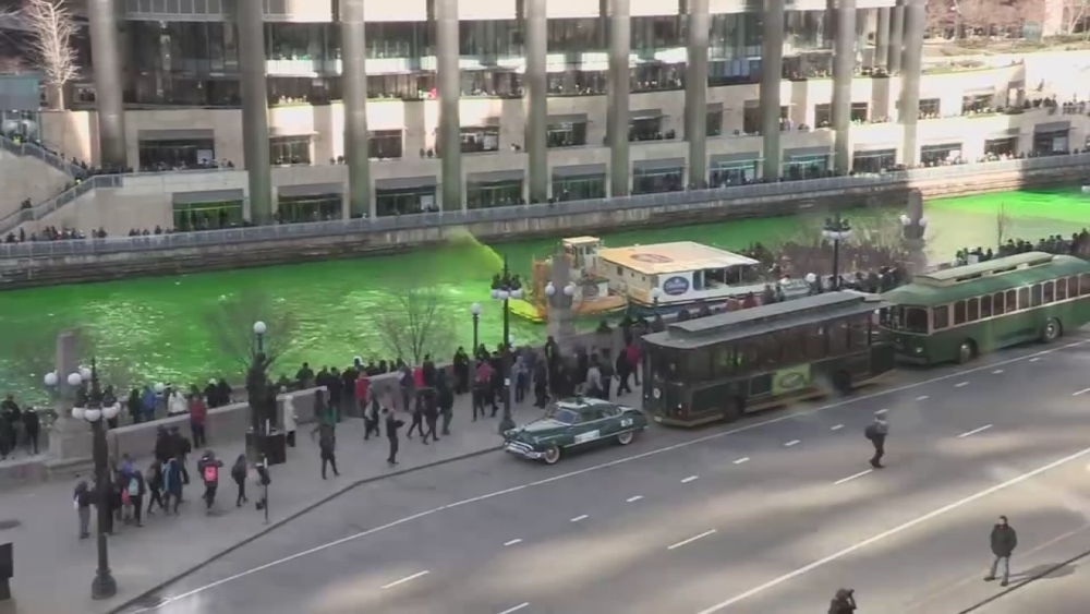 River dyeing timelapse