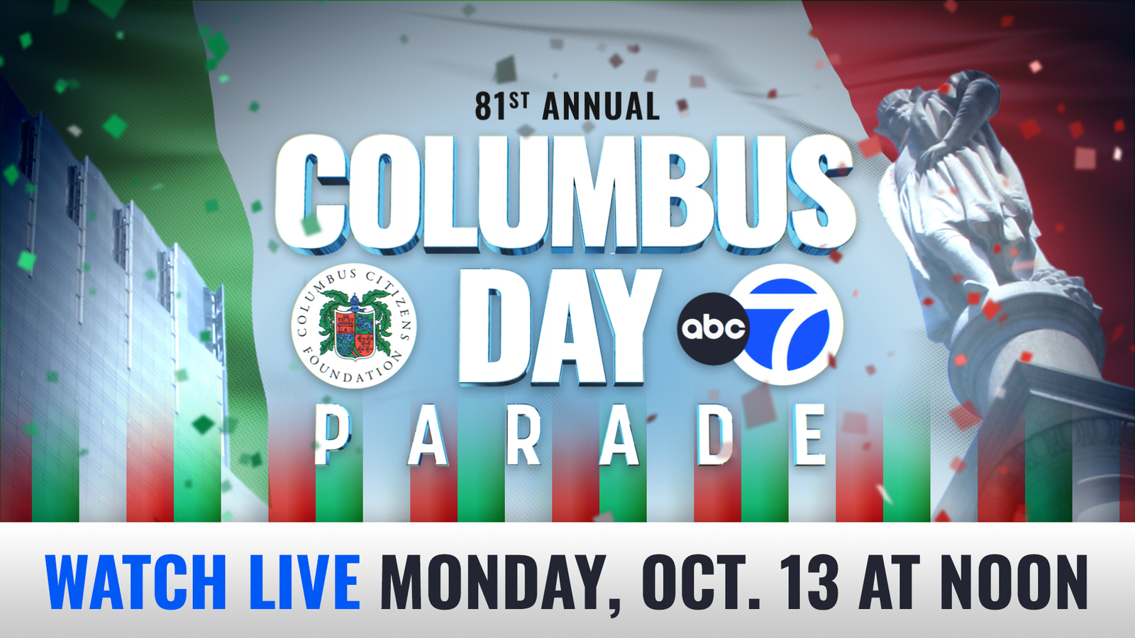 Columbus Day Parade 2025: 81e célébration annuelle à New York 13 octobre en direct sur ABC 7 New York