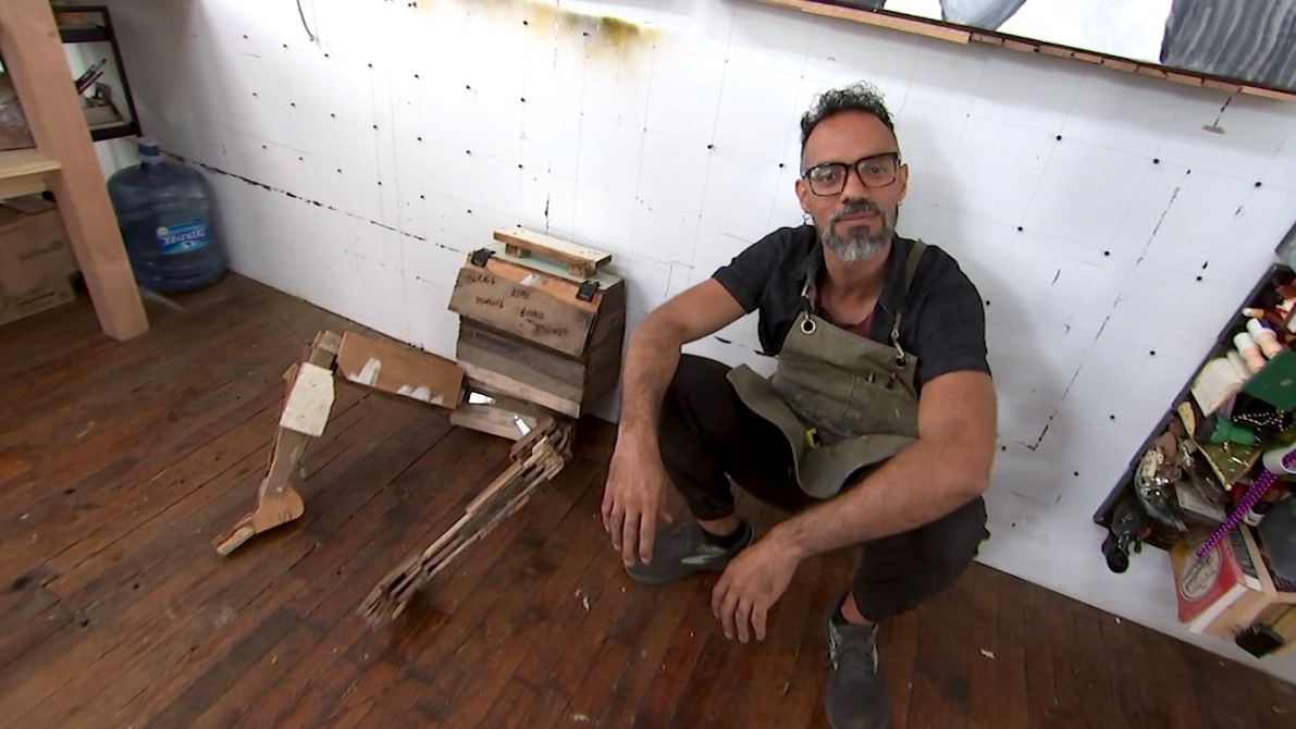 Artist Emilio Maldonado uses found objects for unique creations