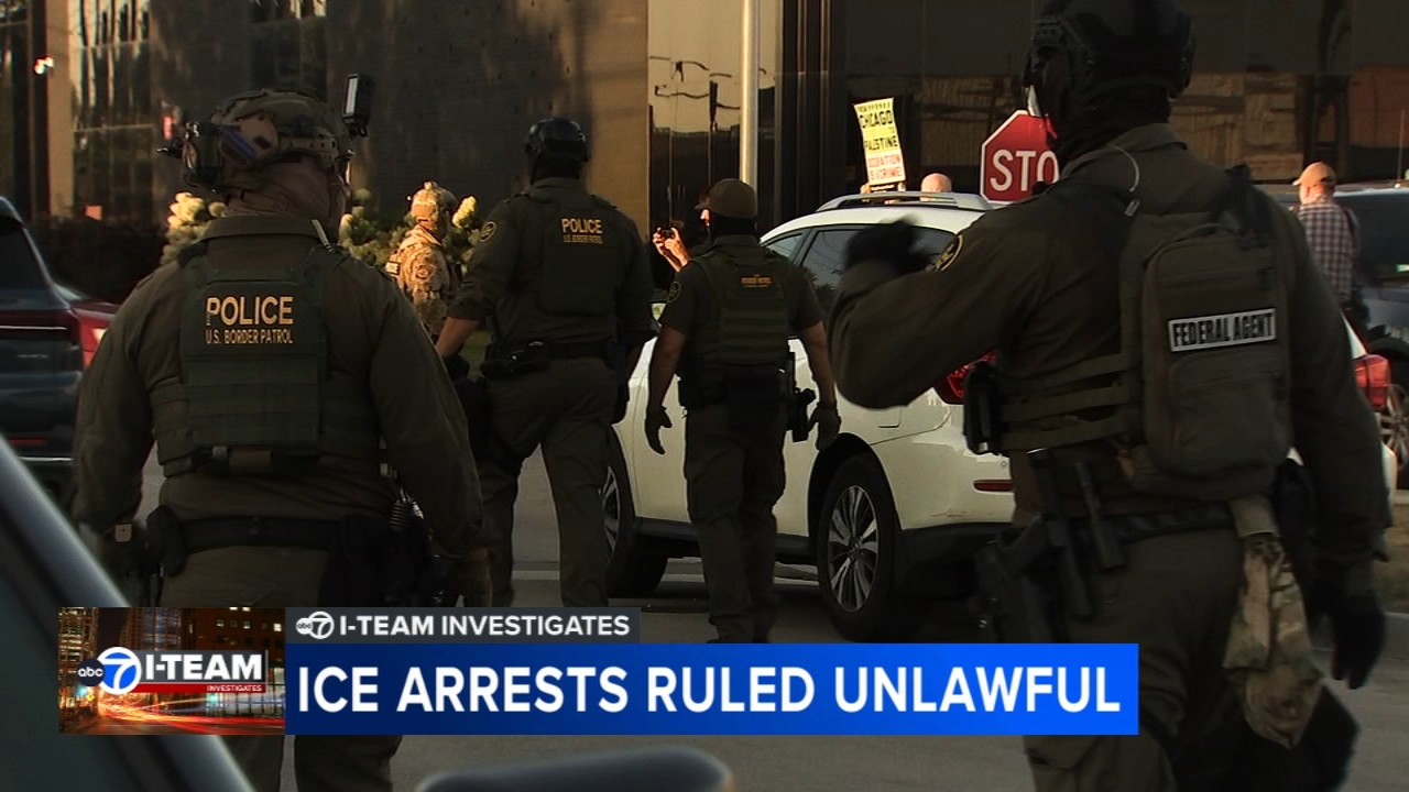 Federal immigration enforcement operation showing Border Patrol agents during Chicago ICE raid similar to Debbie Brockman incident