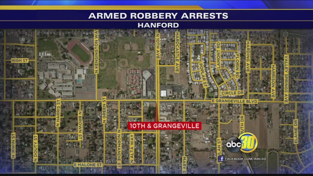Four teens arrested after string of robberies across Hanford, Lemoore