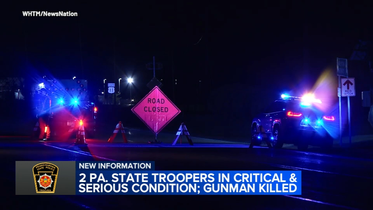 2 Pa. state troopers shot; gunman killed in central Pennsylvania