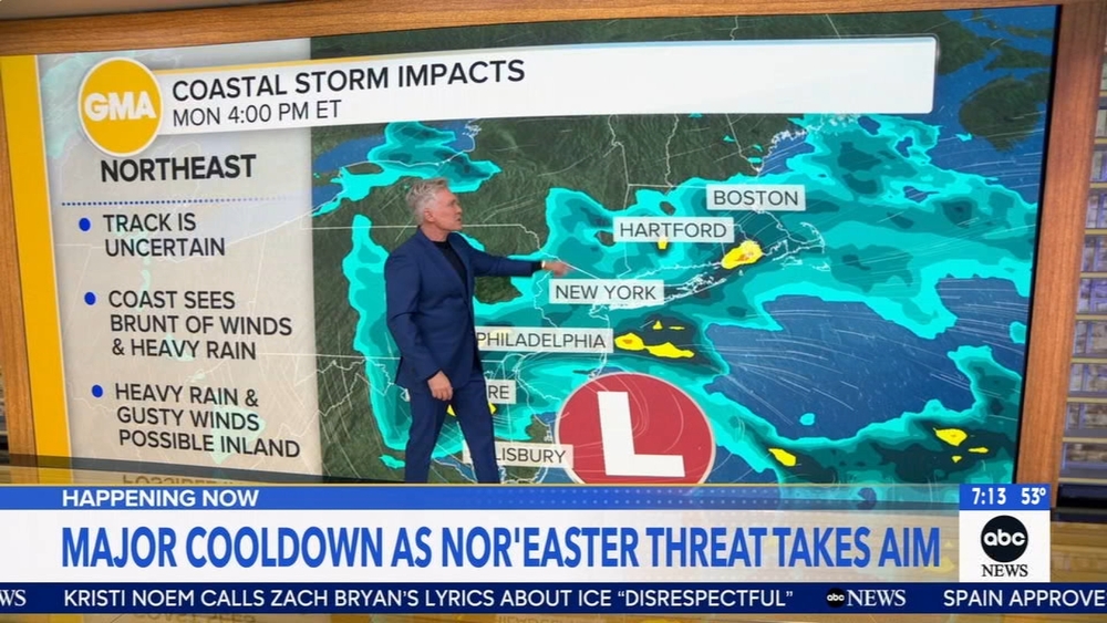 Nor'easter possible this weekend along East Coast: Latest forecast