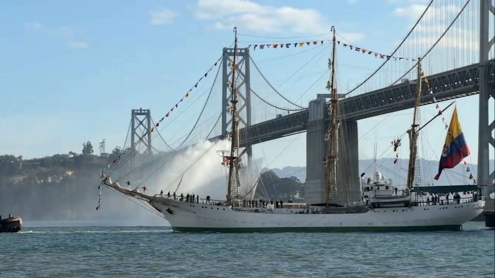 Colombia's ARC Gloria arrives in SF, 'proud' to save Fleet Week amid US government shutdown