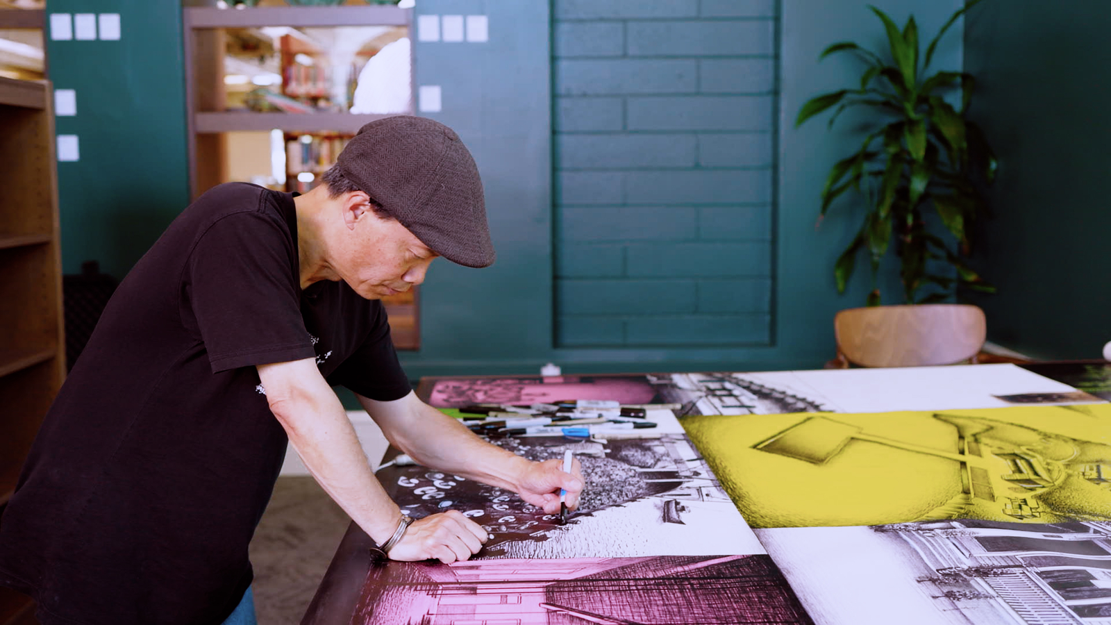 Artist Evri Kwong uses Sharpie and memory to honor Angel Island past