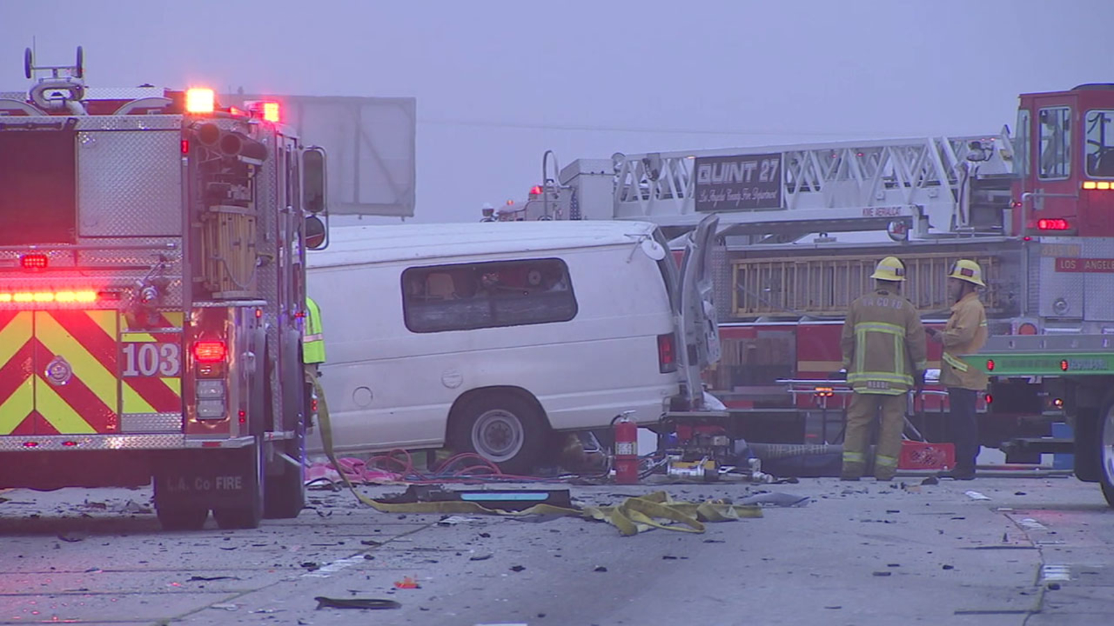 3 dead in wrong-way crash on 5 Freeway in Commerce; all NB lanes closed ...
