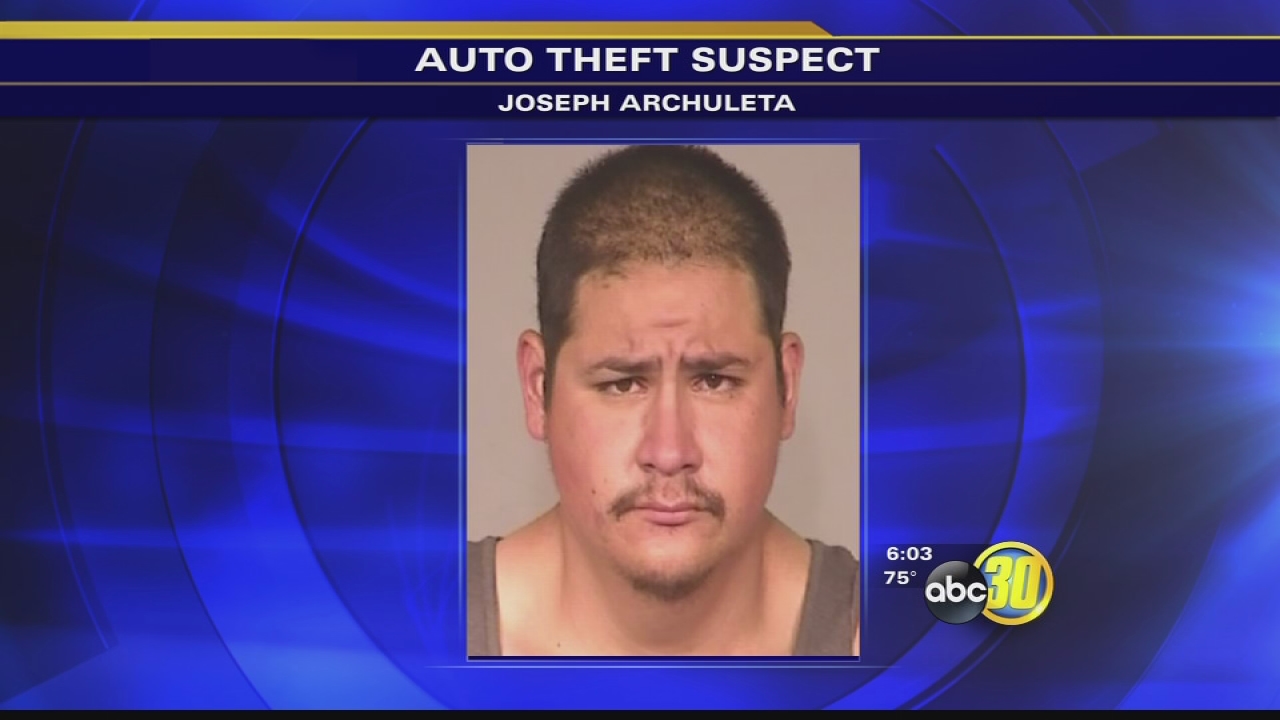 Suspected car thief arrested in Fresno