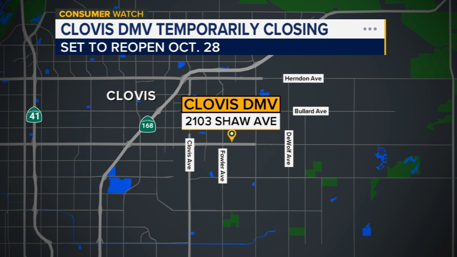 Clovis DMV office to be temporarily closed for renovations