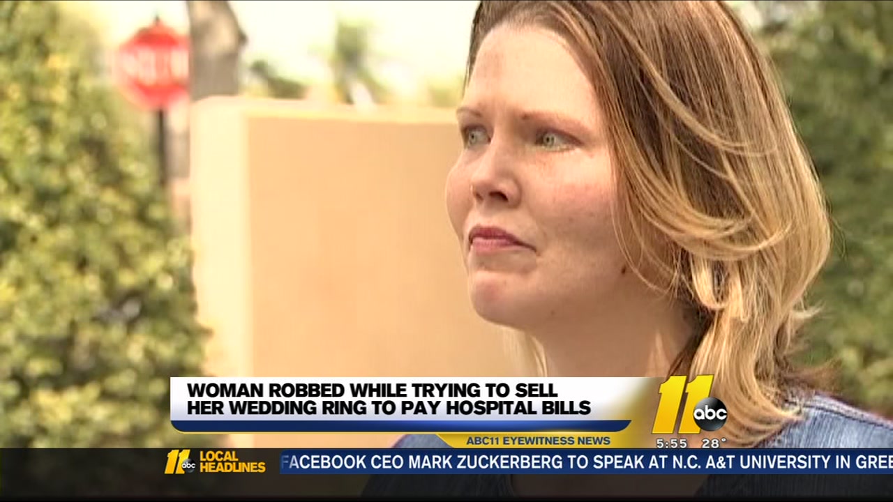 Woman scammed for wedding ring to help husband