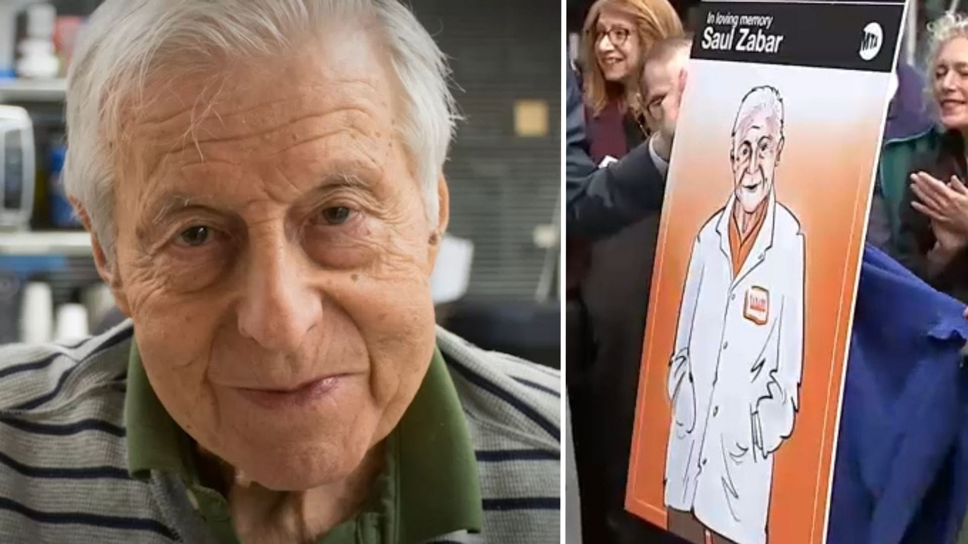 MTA honors Saul Zabar by hanging poster of him inside 79th street station
